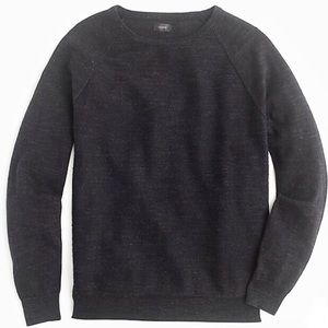 J. CREW CLASSIC RUGGED COTTON SWEATER IN BLACK